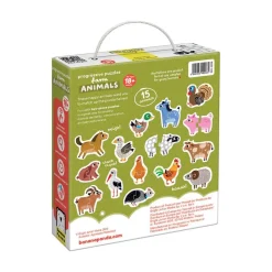 Banana Panda 15 puzzles animales de la granja de 2 piezas