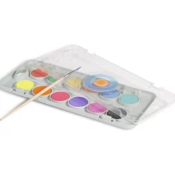 Primo Acuarela escolar 12 colores flúor y metalizados