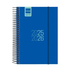 Finocam Agenda espiral E8 azul 2025-2026 día página