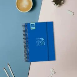 Finocam Agenda espiral E8 azul 2025-2026 día página