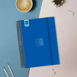 Finocam Agenda espiral E10 azul 2025-2026 día página