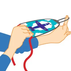 Moses Avión de tela dedojet