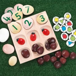 Yellow Door Bandeja de madera clasificación 9 huecos