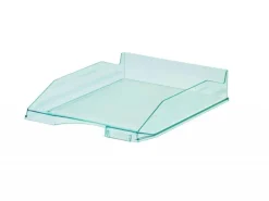 Faibo Bandeja de plástico translúcido azul fluorescente