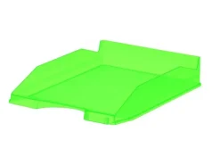 Faibo Bandeja de plástico translúcido verde fluorescente