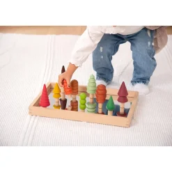 Tickit Bandeja espejo madera 36x24x3 cm