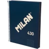 Milan Bloc A4 cuadrícula 5x5 430 azul 120hojas 95gr tapa dura