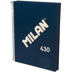 Milan Bloc A4 cuadrícula 5x5 430 azul 120hojas 95gr tapa dura
