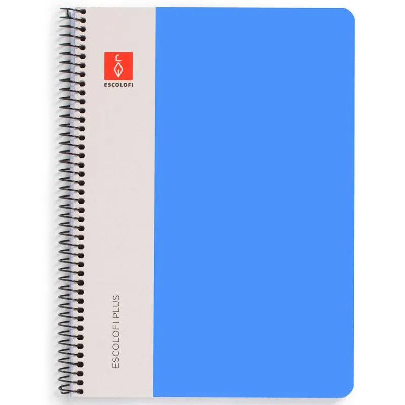 Escolofi Bloc cuarto color azul pauta 3mm. 80 hojas serie Plus