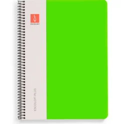 Escolofi Bloc cuarto color verde pauta 3mm. 80 hojas serie Plus