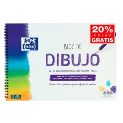 Oxford Bloc de dibujo A4 plus con recuadro 20 hojas 130gr.