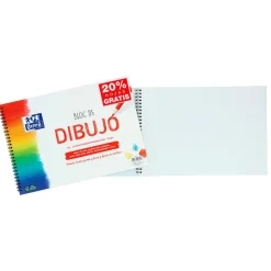 Oxford Bloc de dibujo A4 plus liso 20 hojas 130gr.
