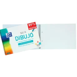 Oxford Bloc de dibujo A4 plus liso 2 taladros 20 hojas 130gr.