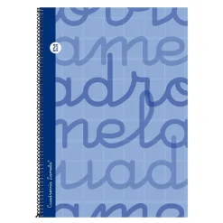 Lamela Bloc folio cuadrovía 2,5mm 80 hojas tapa extra dura azul