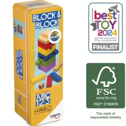 Cayro Block and block madera en caja metal