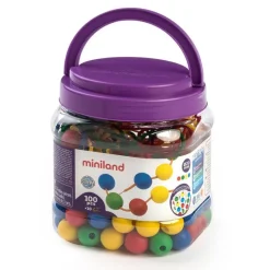 Miniland Bolas para ensartar 2cm. 100 unidades