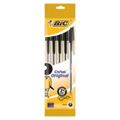 Bic Bolígrafo Cristal tinta negra 5 unidades