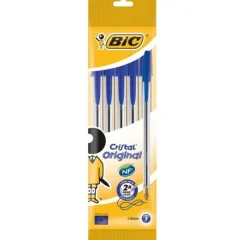 Bic Bolígrafo Cristal tinta azul 5 unidades