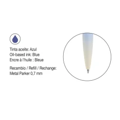 Miquelrius Bolígrafo degradado lila tinta azul