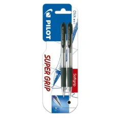 Pilot Bolígrafo Super Grip tinta negra 2 unidades