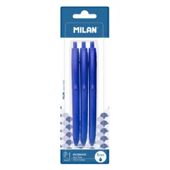 Milan Bolígrafo tinta azul 3 unidades P1 Touch