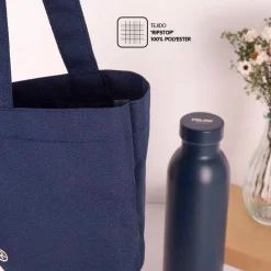 Milan Bolsa de tela tote bag color azul marino serie 1918