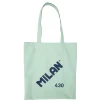 Milan Bolsa de tela tote bag color verde serie 1918