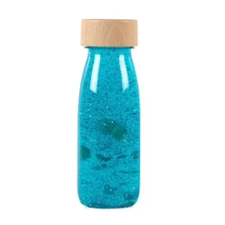 Petit Boum Botella sensorial float azul turquesa