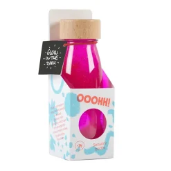 Petit Boum Botella sensorial float flúor rosa