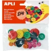Apli Botones de madera tamaño surtido 30 unidades