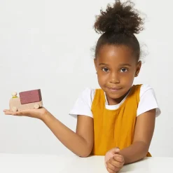 Lubulona Camión madera morado Lubu con figura