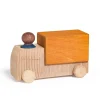 Lubulona Camión madera naranja Lubu con figura