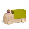 Lubulona Camión madera verde Lubu con figura