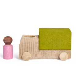 Lubulona Camión madera verde Lubu con figura
