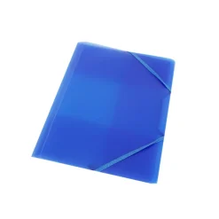 Carchivo Carpeta cuarto PP azul flúo con solapas