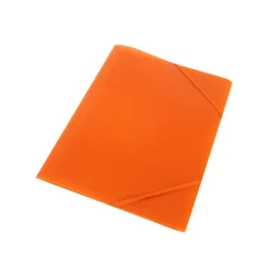 Carchivo Carpeta cuarto PP naranja flúo con solapas