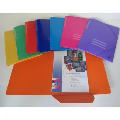 Saro Carpeta folio de cartón rojo con solapas