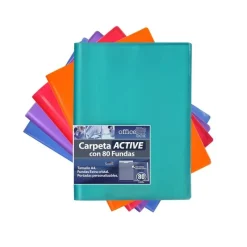 Fraga Carpeta tamaño A4 80 fundas Active Supra colores surtidos