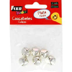 Grafoplas Cascabeles plata 15mm 6 unidades