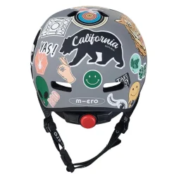 Micro Casco sticker talla M con Led trasera