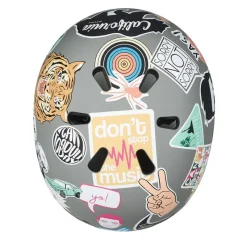 Micro Casco sticker talla M con Led trasera