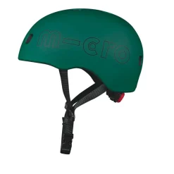 Micro Casco verde talla M luz Led
