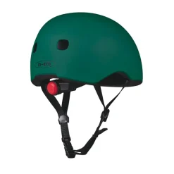 Micro Casco verde talla M luz Led