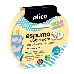 Plico Cinta espuma adhesiva 3D doble cara 155mmx2m