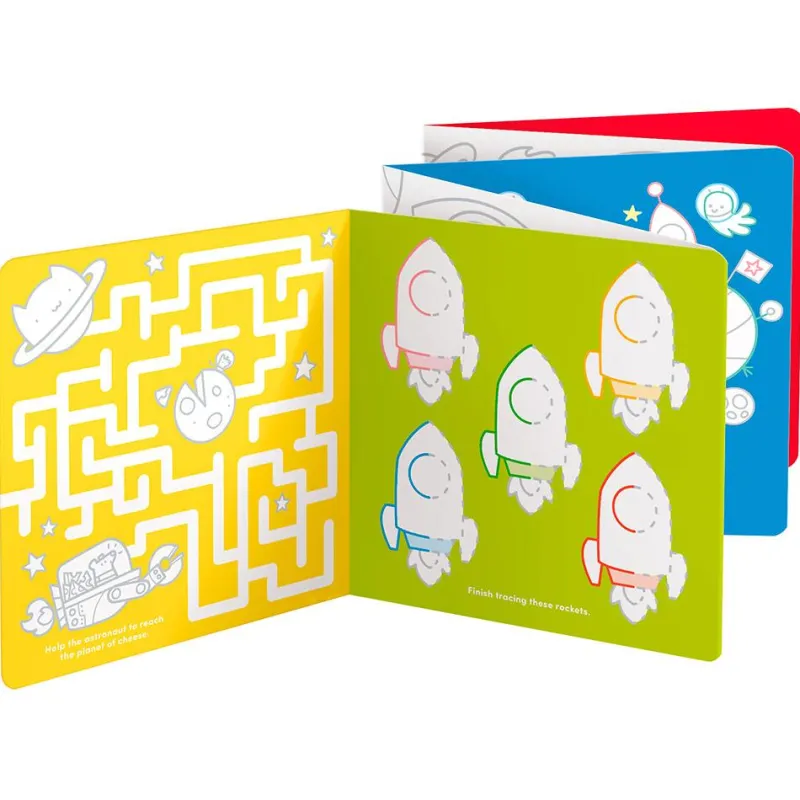 Banana Panda Colorea y aprende con el espacio, cuadernos para colorear extra largos