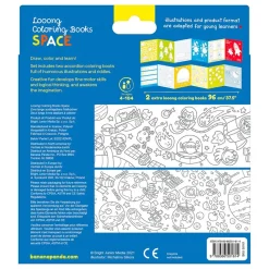 Banana Panda Colorea y aprende con el espacio, cuadernos para colorear extra largos