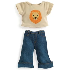 Djeco Conjunto camiseta león y pantalón vaquero 32cm