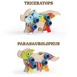 Quercetti Construcción dinosaurios madera Play Bio 24 pzas