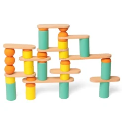 Oppi Construcción Stix 60 piezas madera y silicona