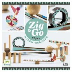 Djeco Construcción Zig and Go reacción en cadena Roll 28 piezas